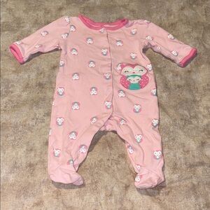 Carter's Pink Baby Onesie with Owl Design